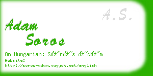 adam soros business card
